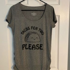 Tacos for two maternity shirt